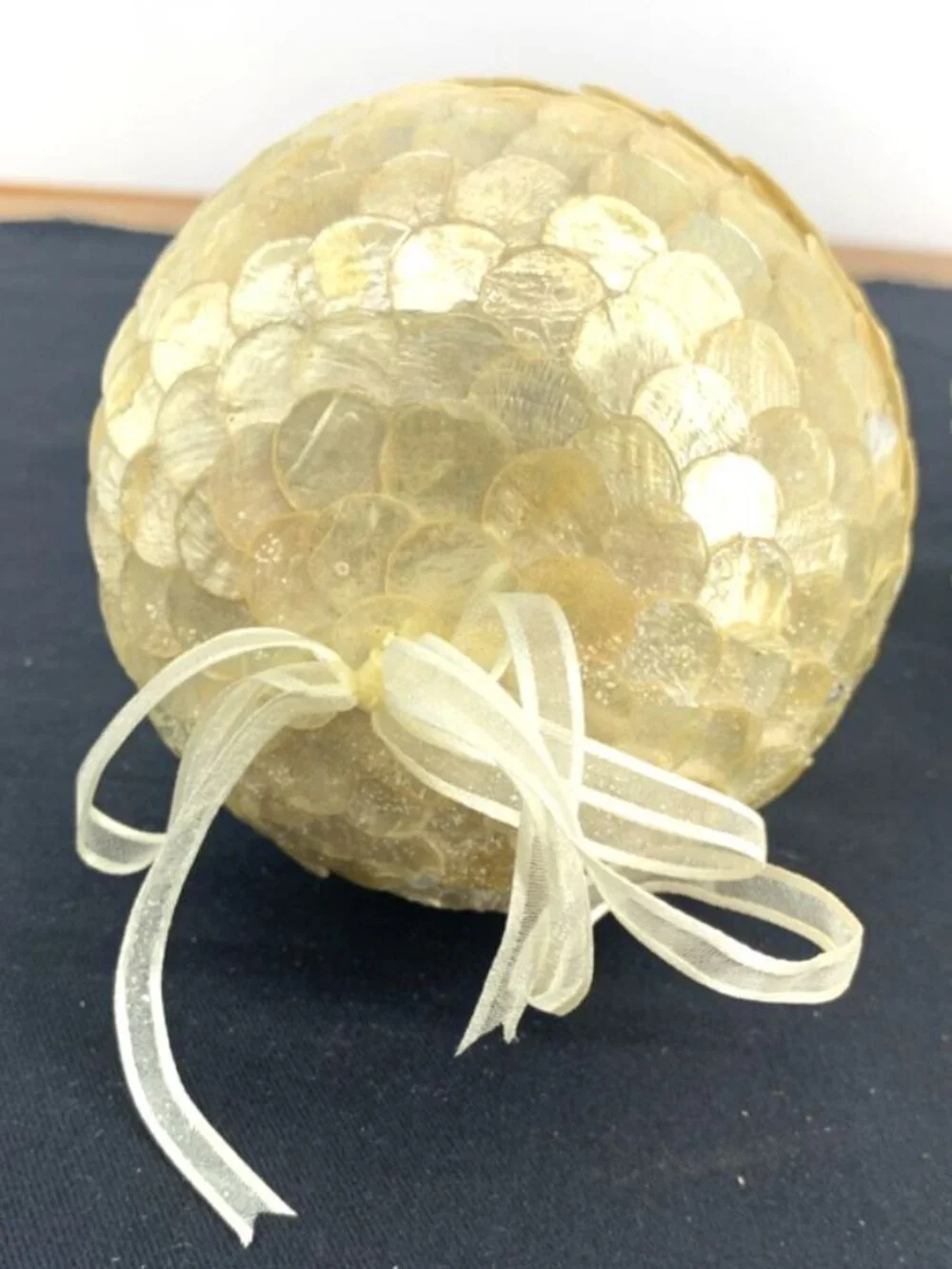Capiz Shell Christmas Ornaments Scale Pattern Round 5